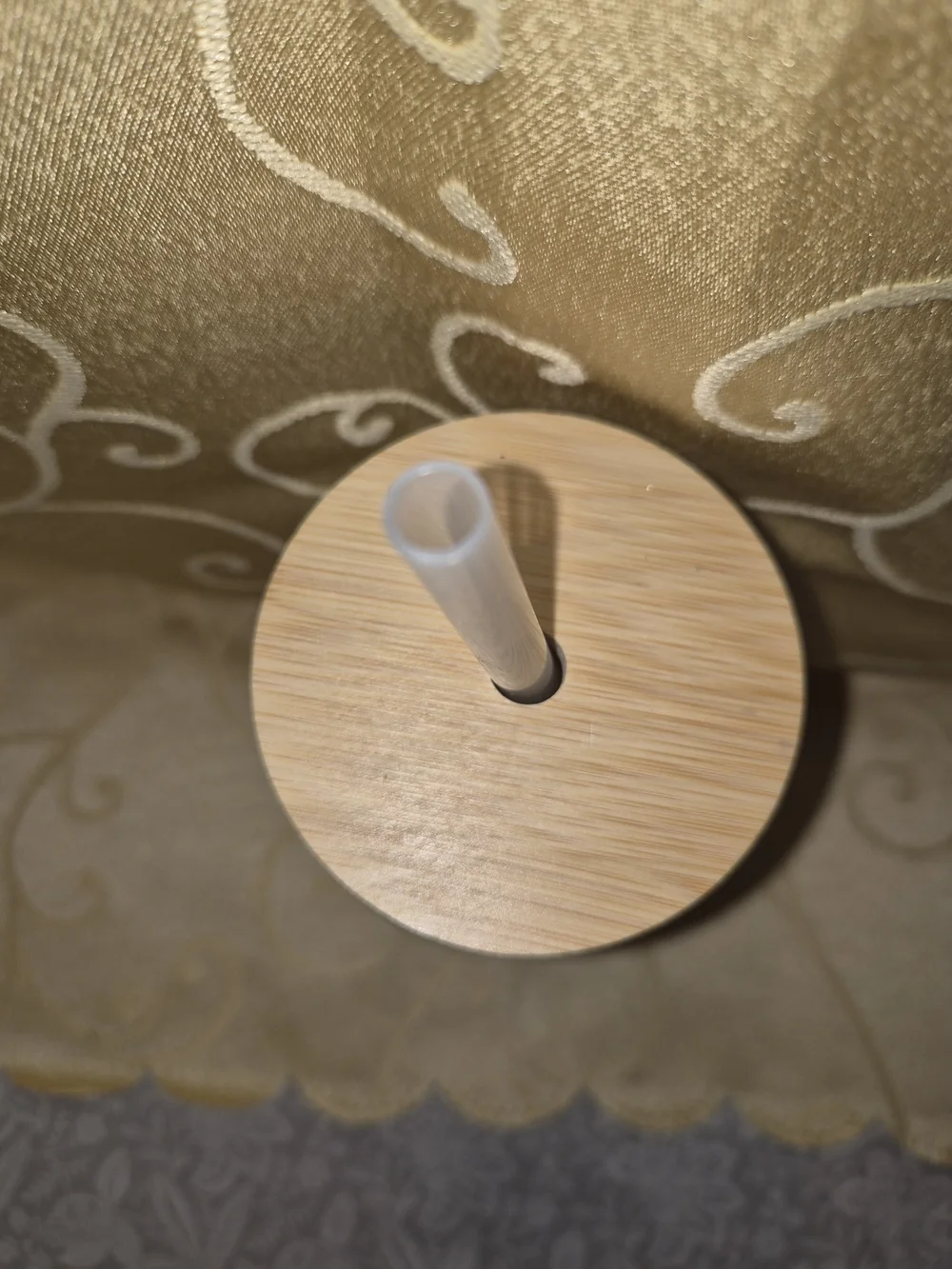 Acrylic Tumbler with Straw - White Pattern Plastic